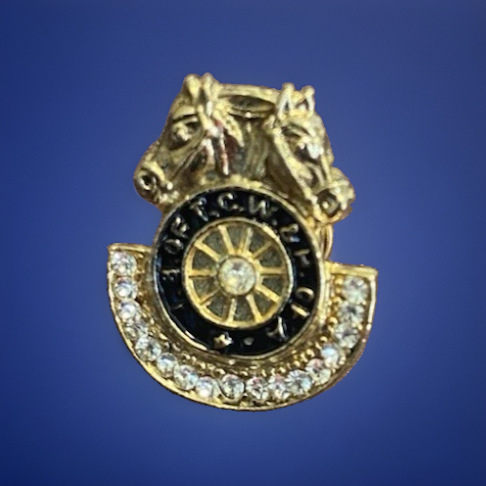 Vintage TEAMSTERS UNION PIN I.B. OF T.C.W. & H.OF A.  w/Rhinestones - Very Rare