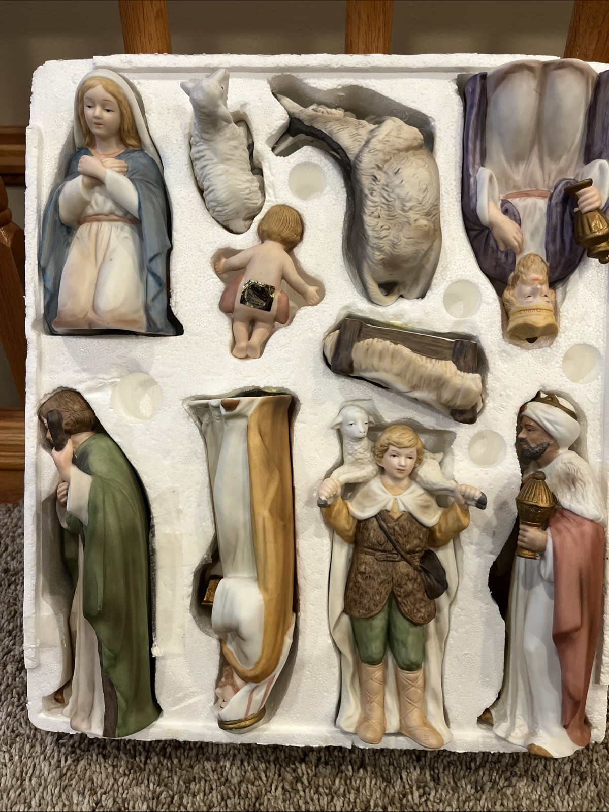 Homco Home Interiors Christmas Nativity 5260 Vintage Complete Set Of 10pcs