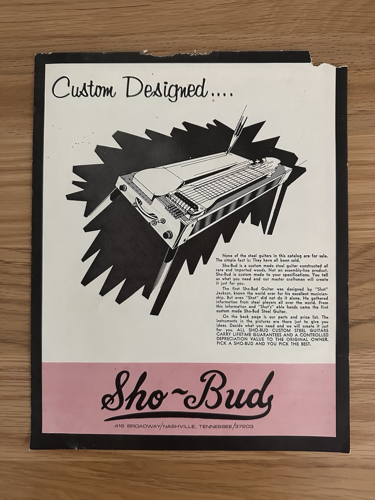 Vintage Mid 1900s Sho Bud Catalog Nashville Tennessee Brochure