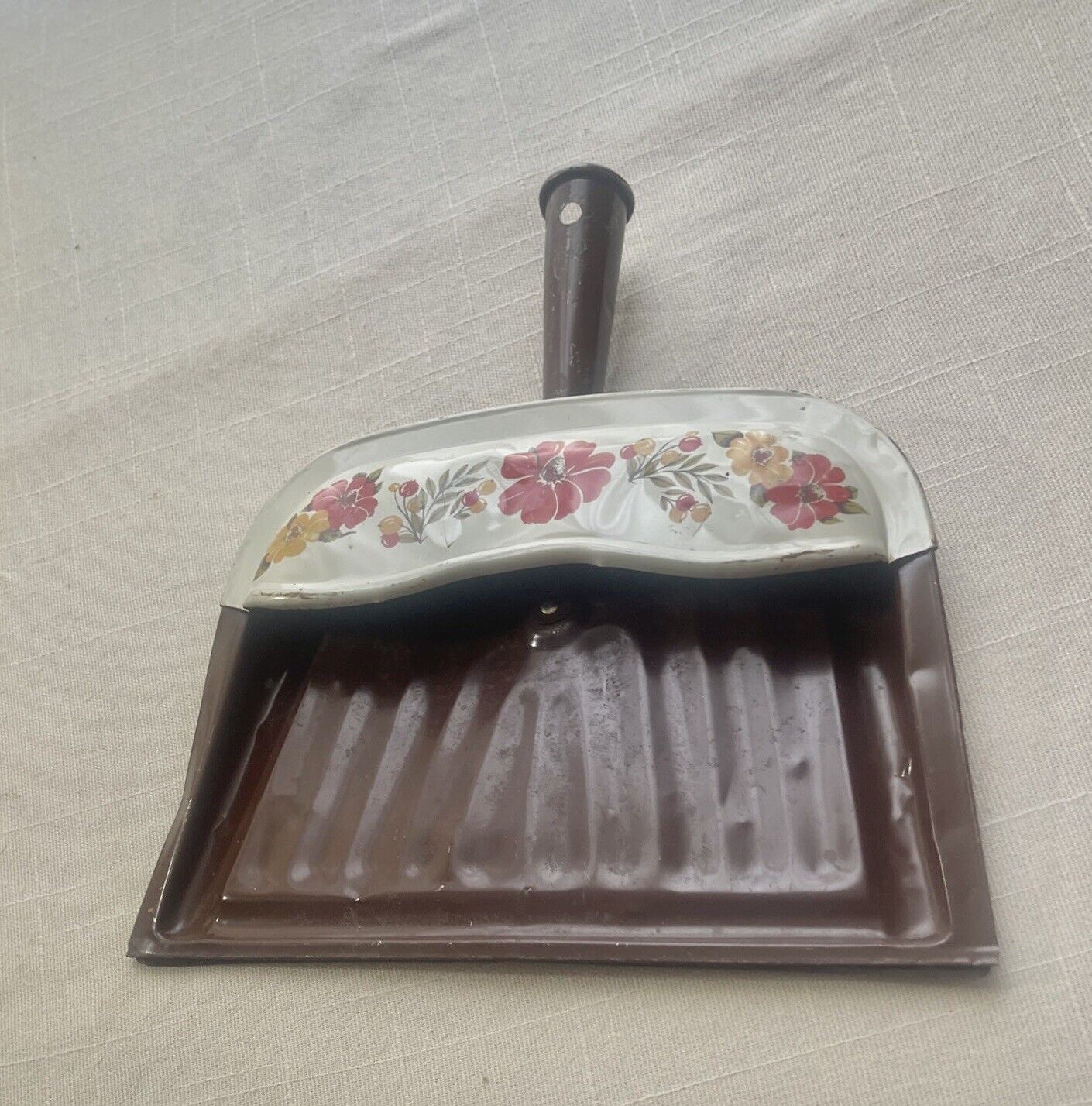 J.V. Reed Dustpan Floral Brown Metal Louisville United States USA 12in S288