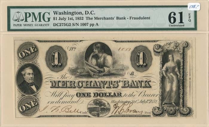 Merchants\' Bank - Paper Money - US - Obsolete