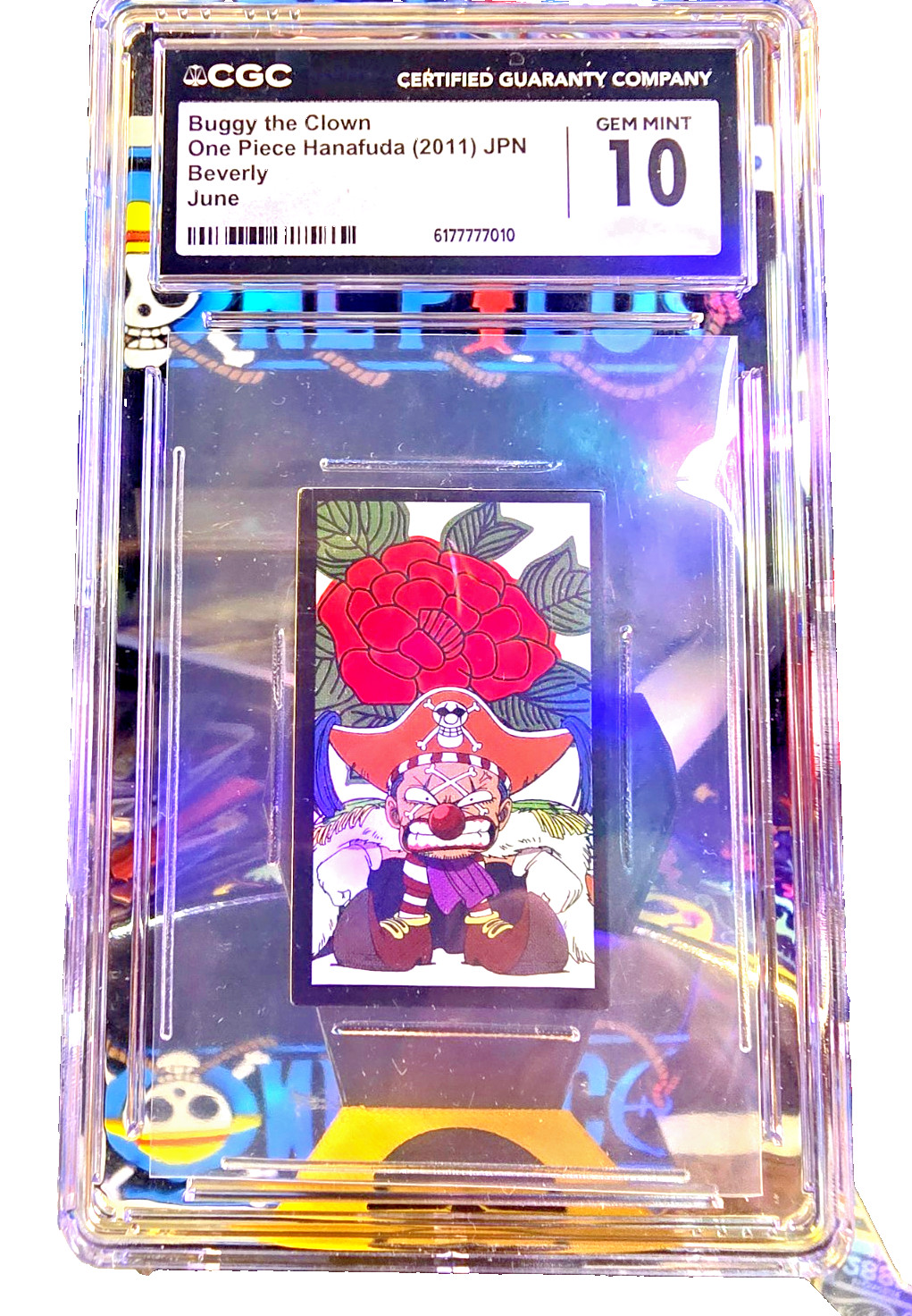 2011 ONE PIECE HANAFUDA JPN BEVERLY JUNE BUGGY THE CLOWN CGC Gem Mint 10 luffy