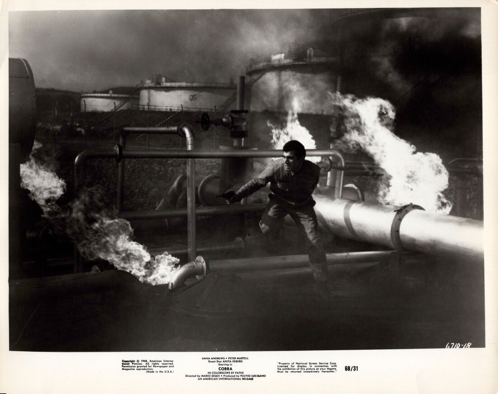 Dana Andrews in Il cobra (1968) ❤ Original Vintage Movie Scene Photo K 471