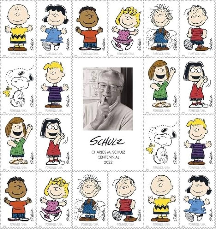 USPS Postage Stamps Sheet of 20 - First Class Letter - Charles M. Schulz 