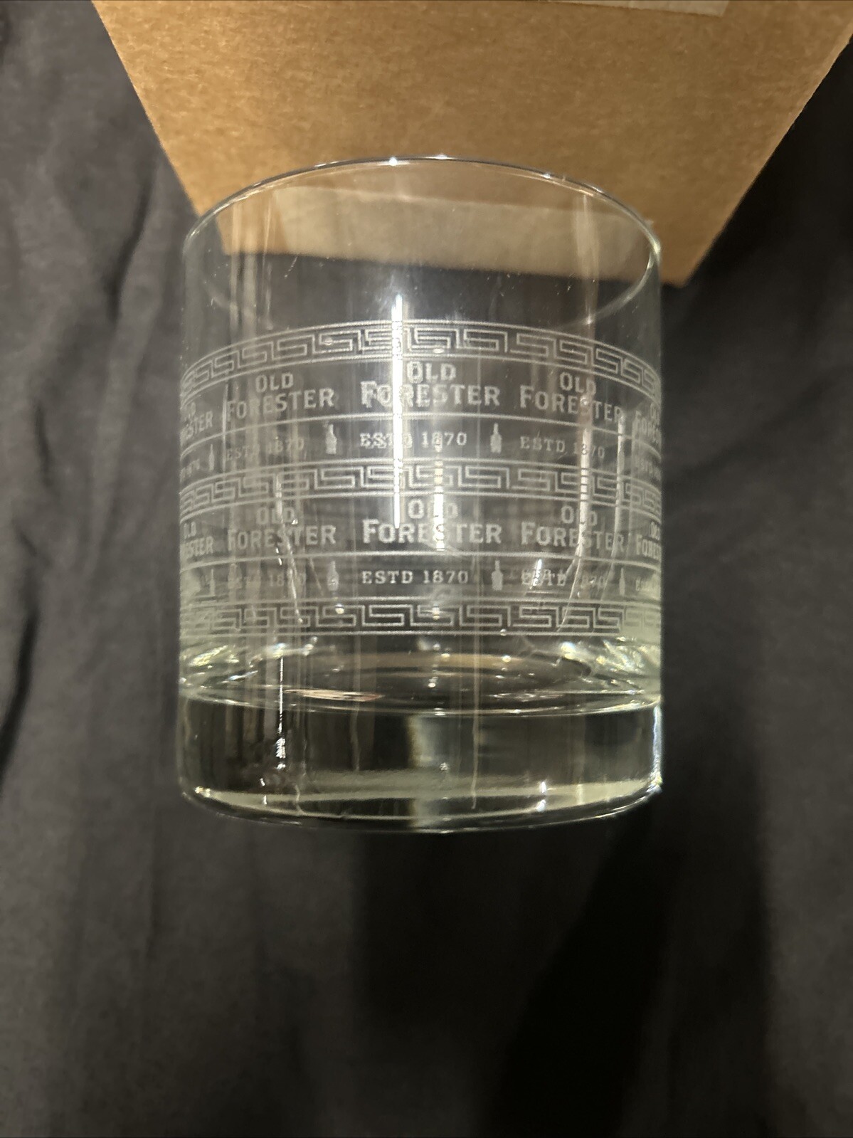 Old Forester Holiday Bourbon Rocks Ice Glass