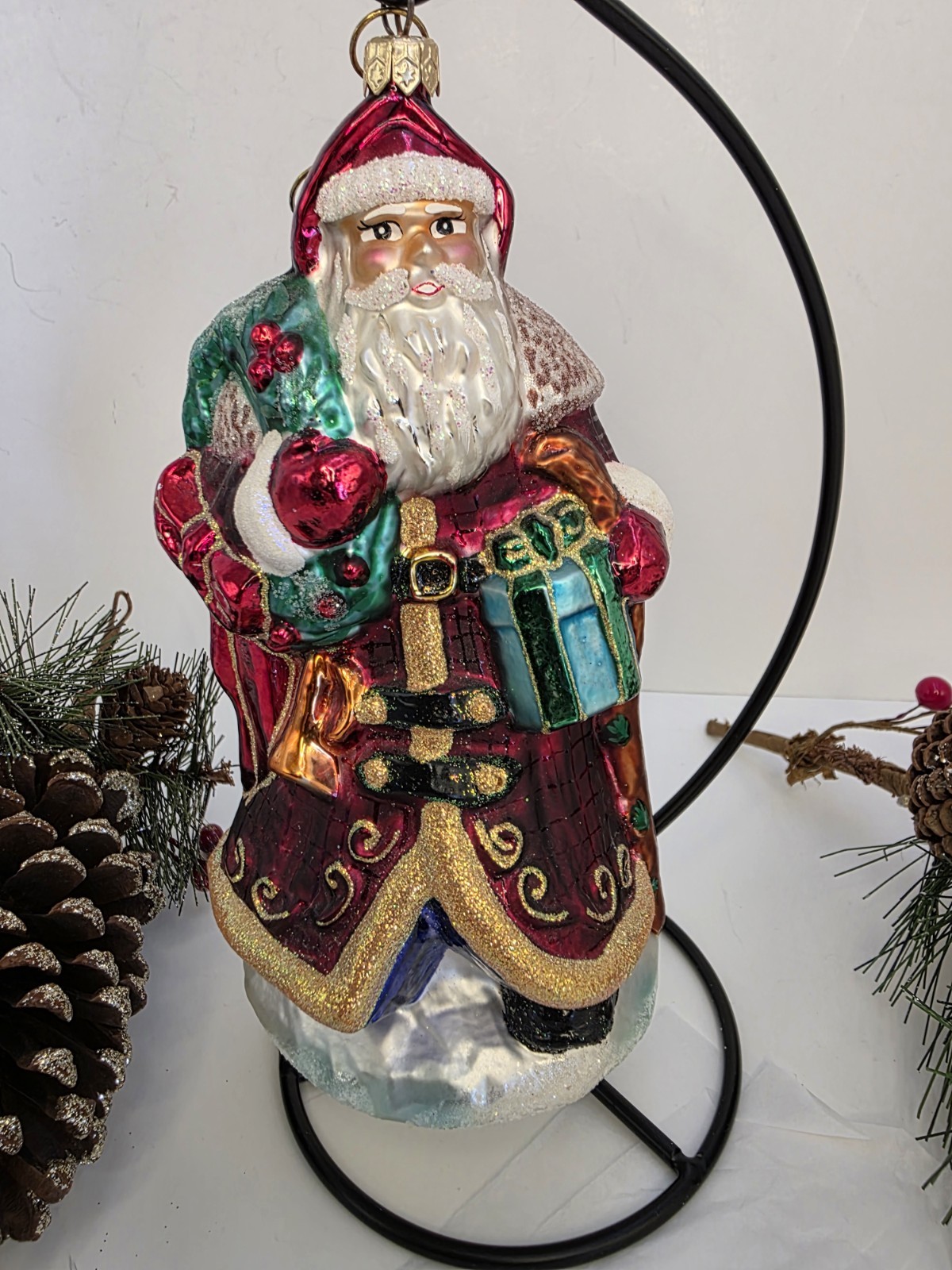 Christopher Radko Ruby Santa 1999 8.5