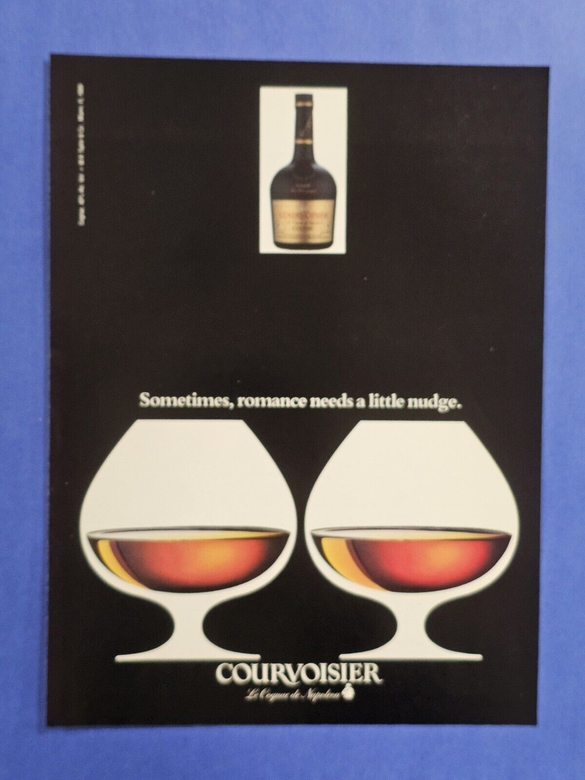 1990 COURVOISIER Le Cognac de Napoleon Vintage PRINT AD