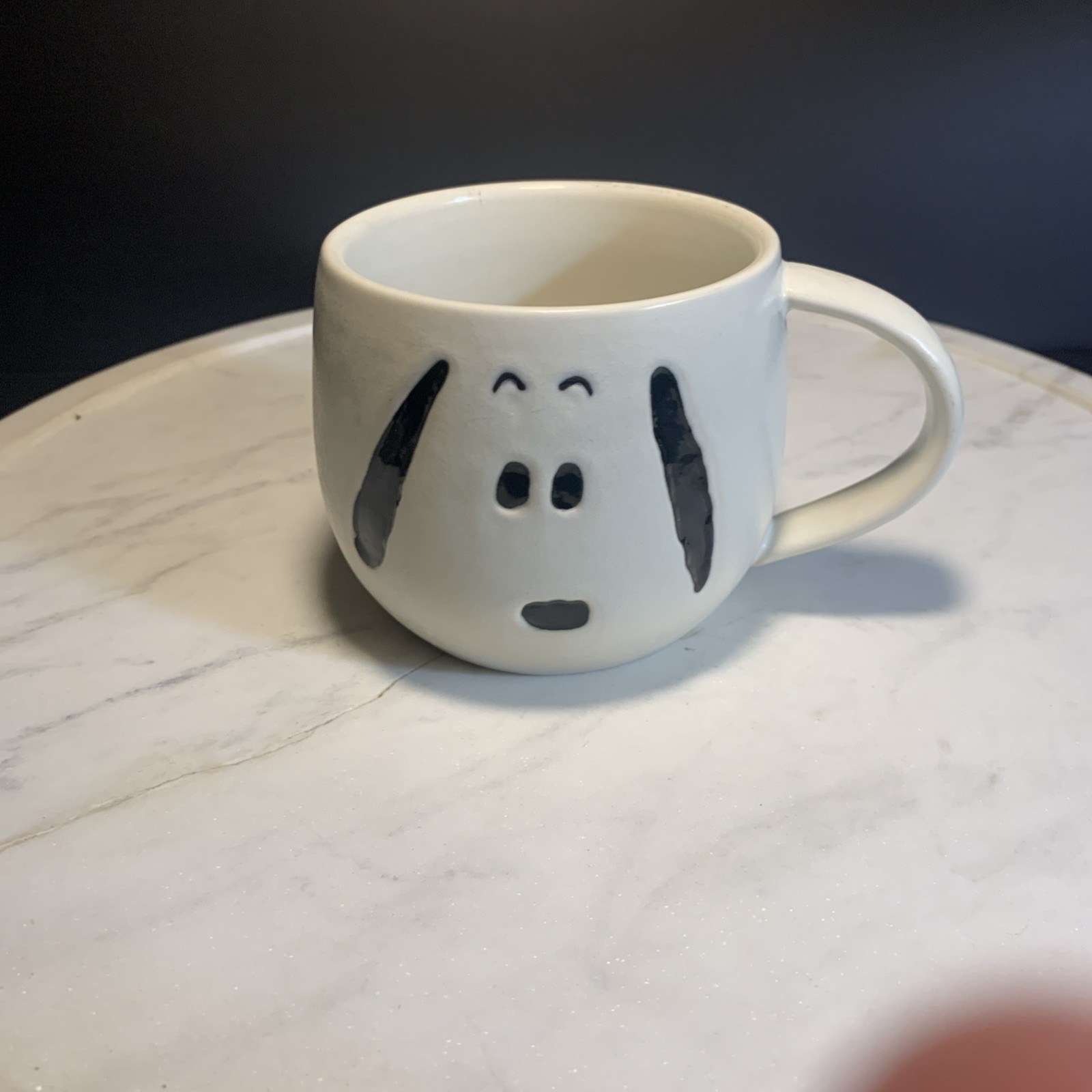 2022 Pottery Barn Peanuts Snoopy Mug Embossed Coffee Cup - Great Condition -1