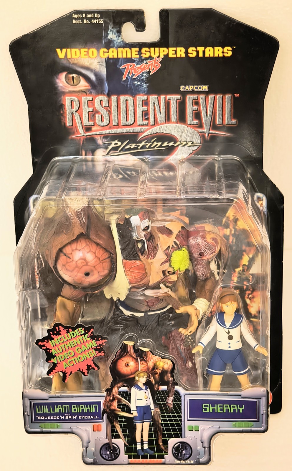 NIP Toy Biz Resident Evil 2 PLATINUM WILLIAM BIRKIN & SHERRY SEALED RARE NRFP