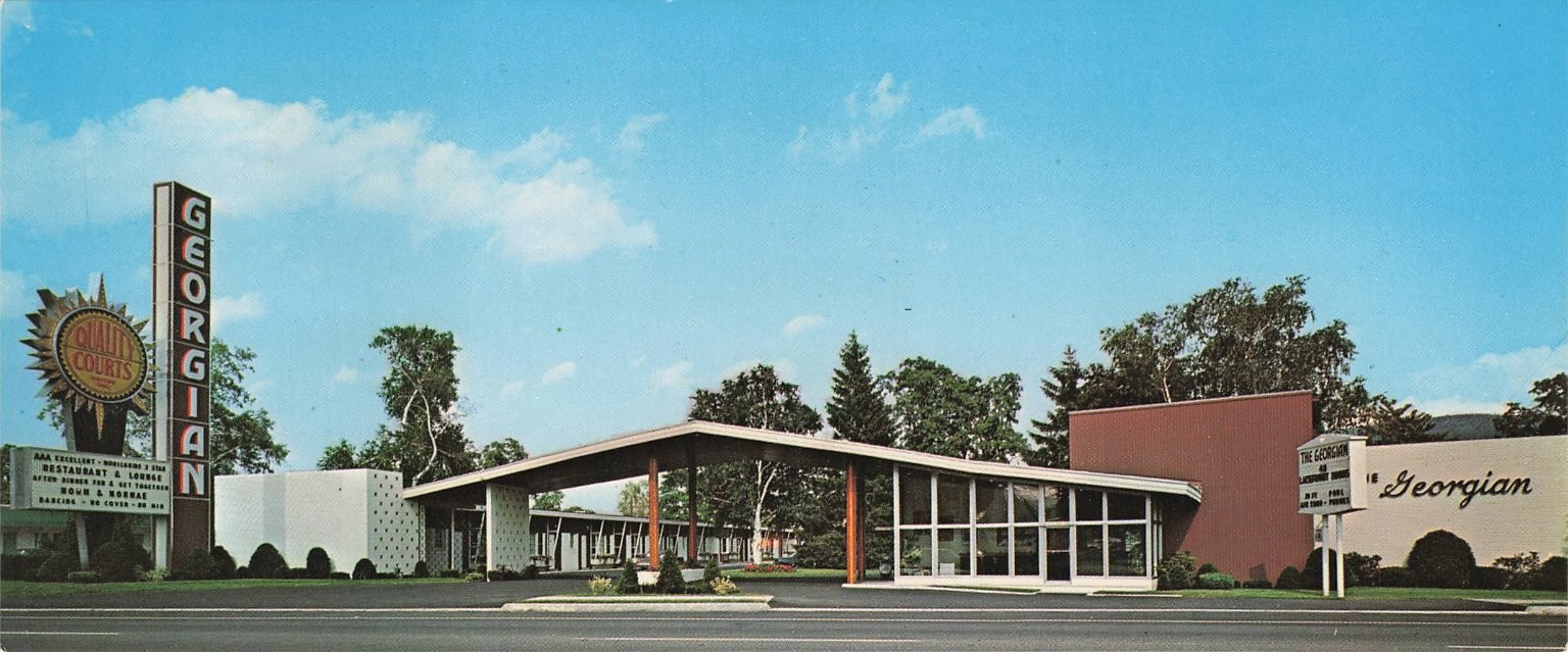 Postcard The Georgian Motel Lake George, NY 1965 Postcard The Georgian Motel Lake George, NY 1965