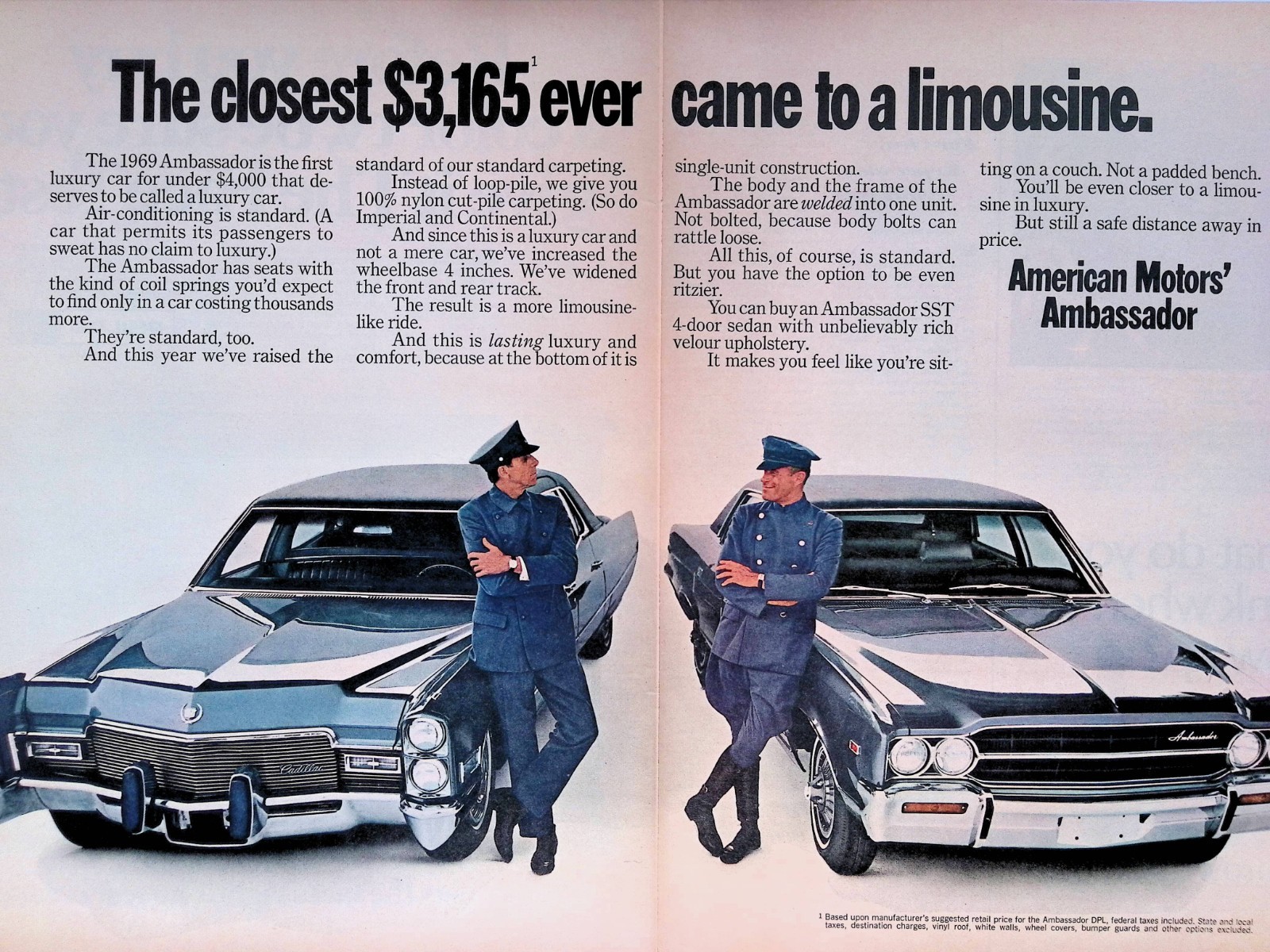 1968 American Motors Association 1969 Ambassador luxury car Print Ad Life Nov 15