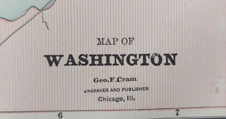 Antique 1887 WASHINGTON DC Map 13
