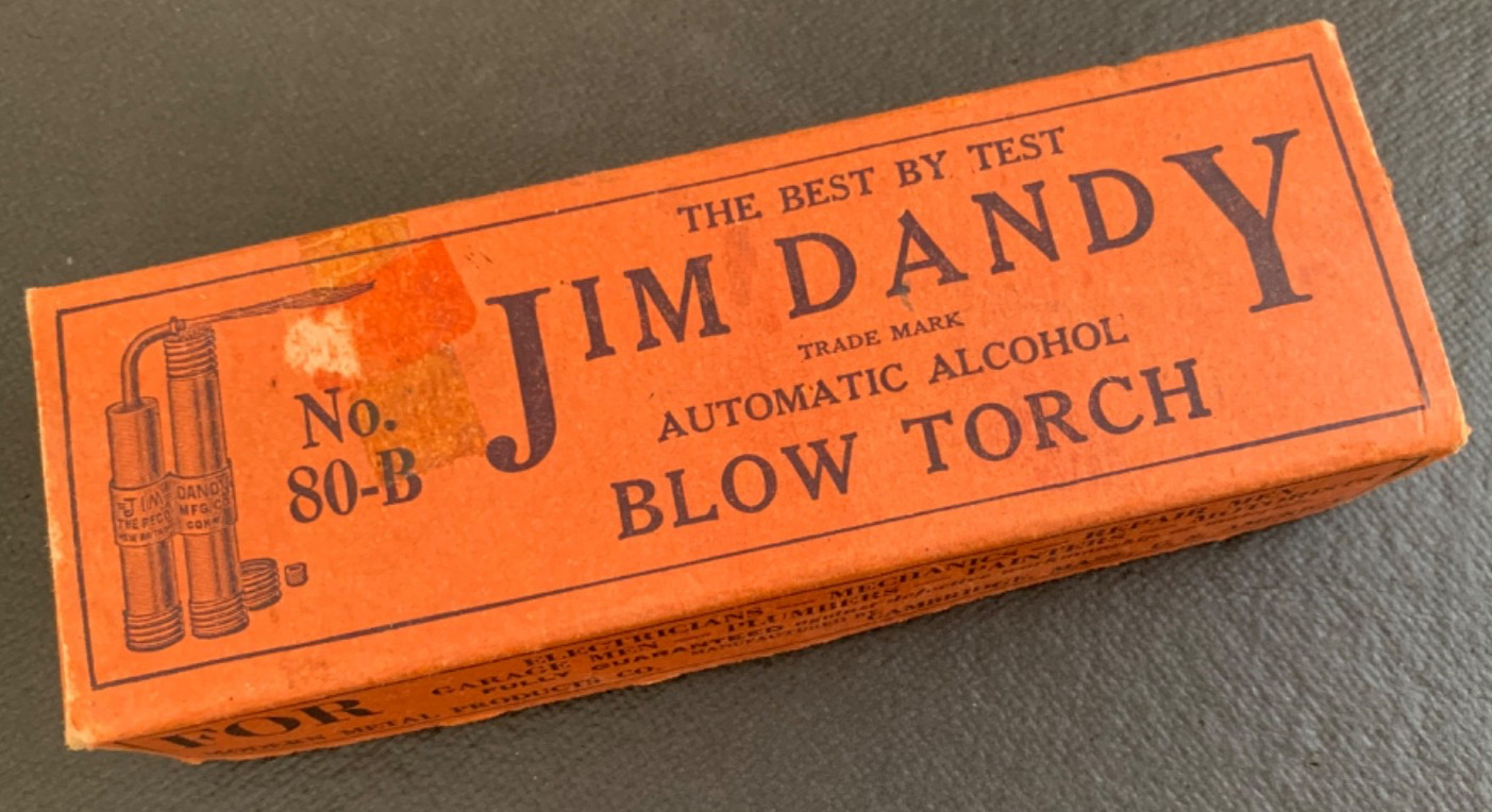 Vintage Jim Dandy No. 80-B Automatic Alcohol Blow Torch Vintage Jim Dandy No. 80-B Automatic Alcohol Blow Torch