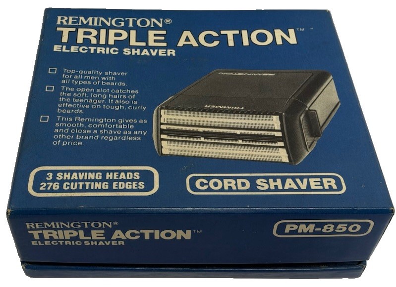 Vintage Remington Triple Action Electric Shaver with Original Box New