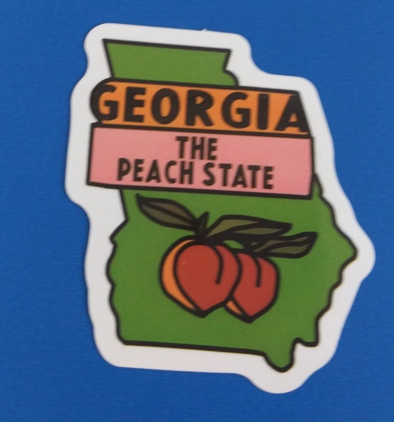 The Wonderful State Of Georgia Sticker 2.25