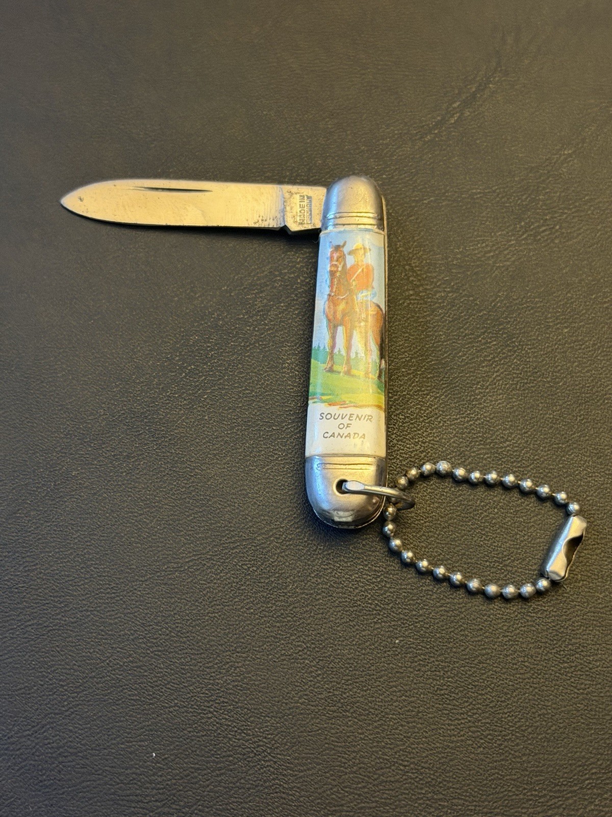Vintage Germany 2” Single Blade Pocket Knife Royal Canadian Mounted Police RCMP
