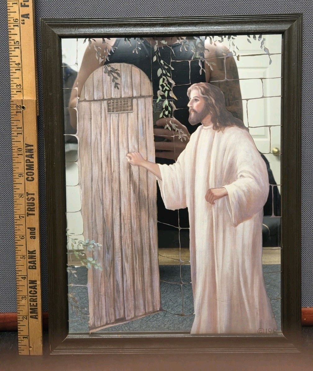 Vintage 1980s Jesus At The Door 16.25