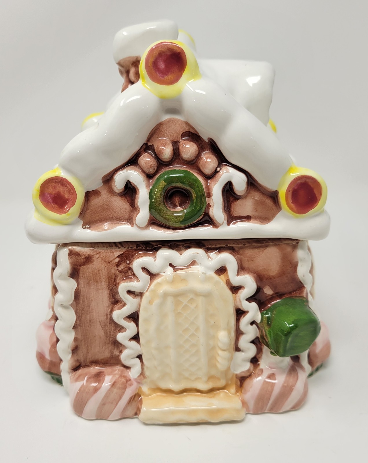 Vtg. Ceramic Gingerbread House Cookie Jar