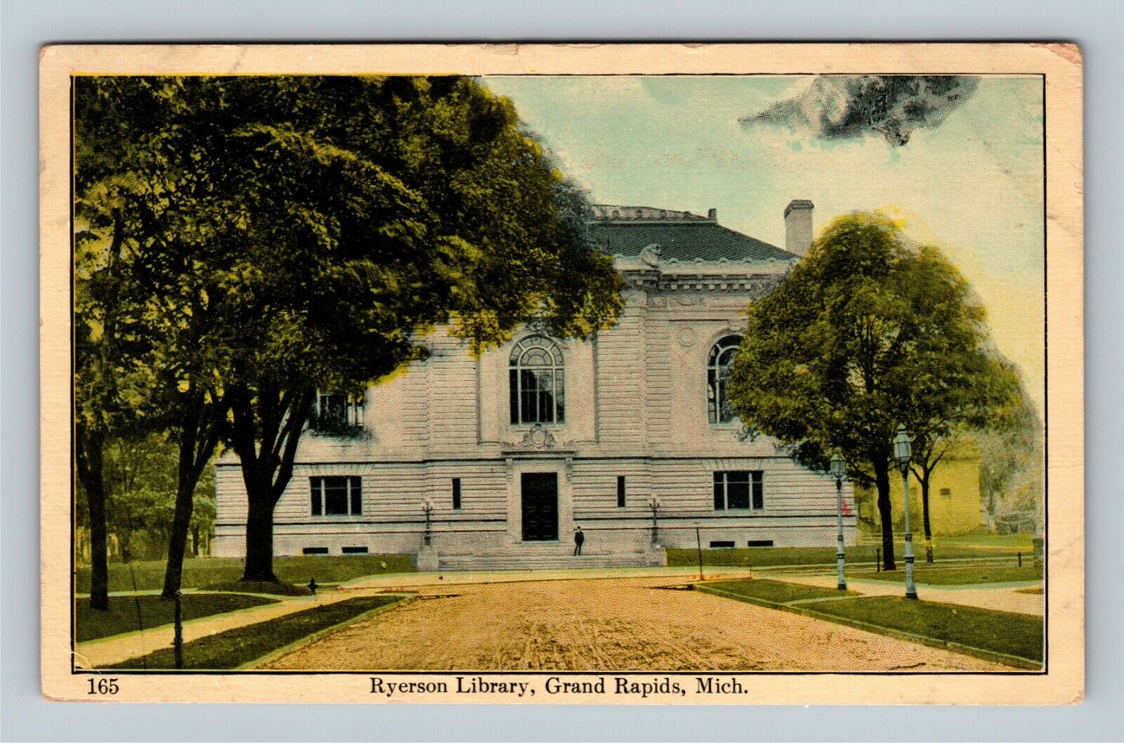 Grand Rapids MI, Historic Ryerson Library Opened 1904, Michigan Vintage Postcard