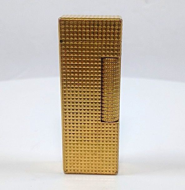 Vintage Dunhill Rollagas Gold Plated Barley Lighter RE24163 Made Switzerland