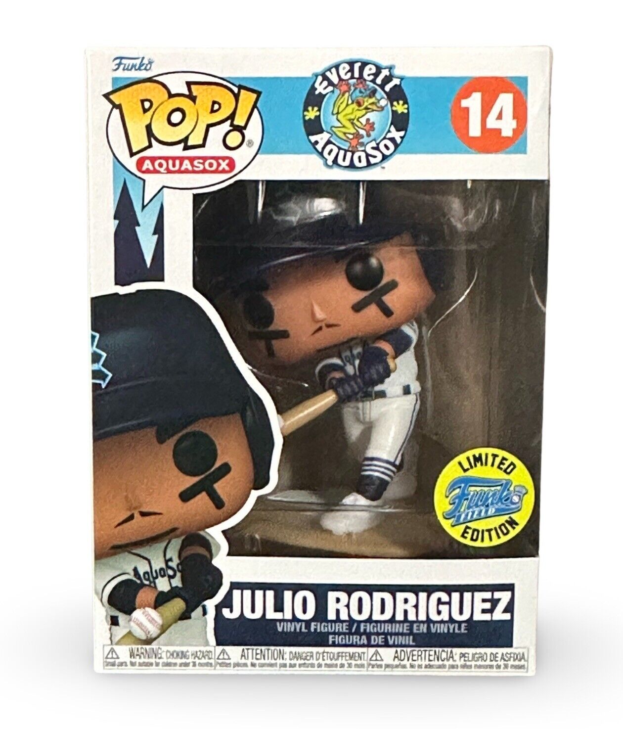 Julio Rodriguez Aquasox Funko Field Exclusive Pop #14 6/21/24 SGA + Protector