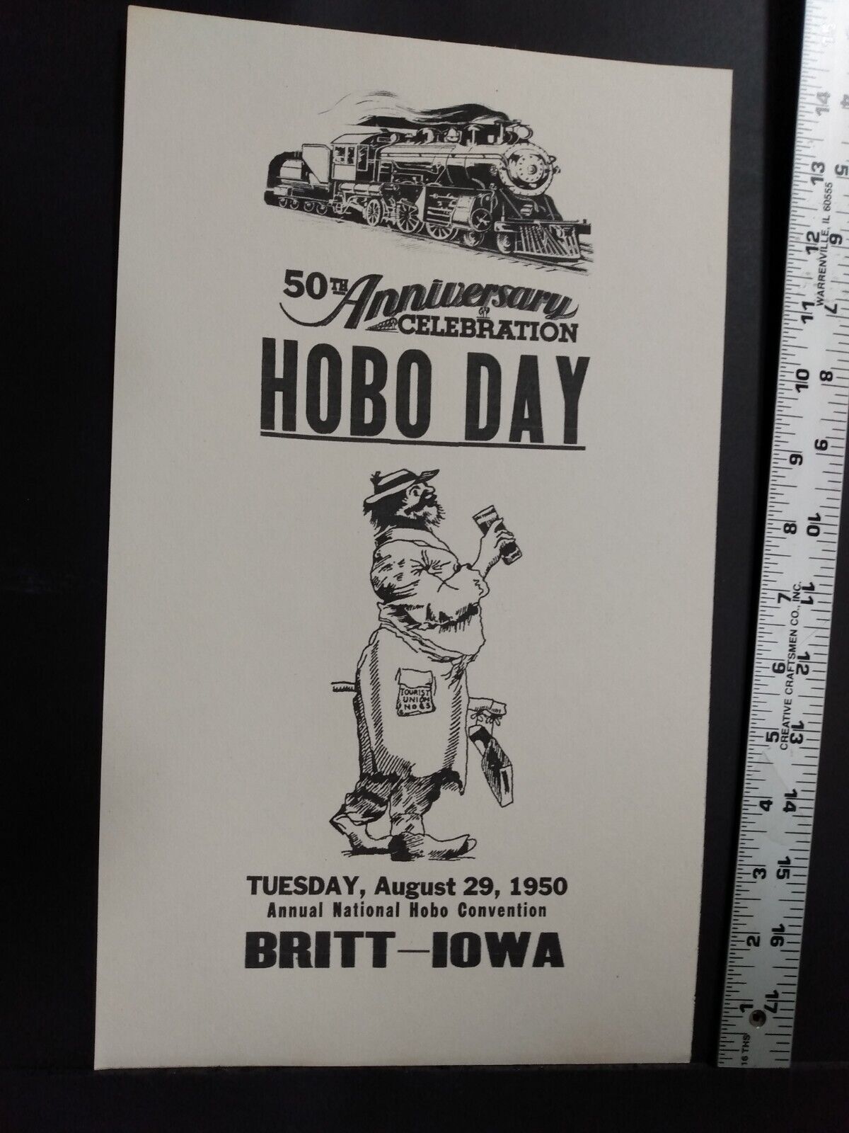 Britt Iowa Hobo Day Railroad Broadside  \