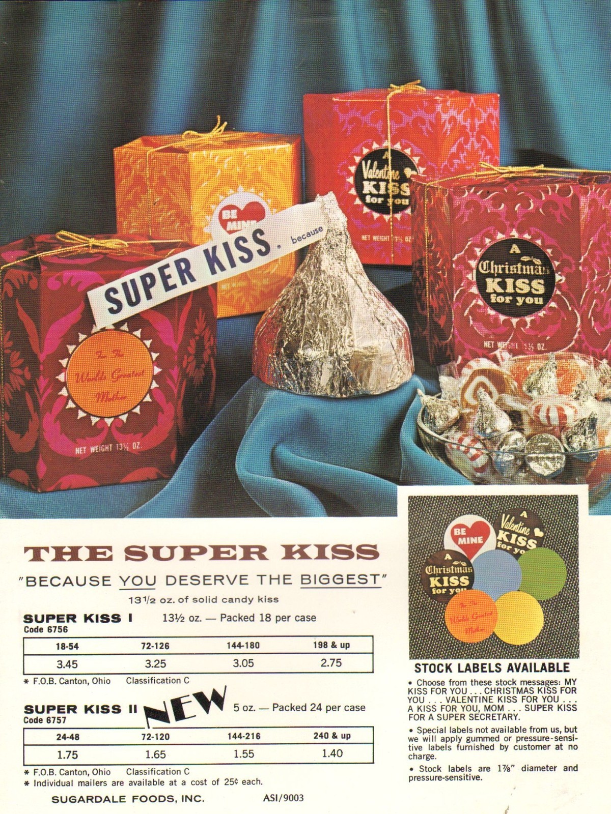 VINTAGE AD SHEET #2113 - SUGARDALE SUPER KISS