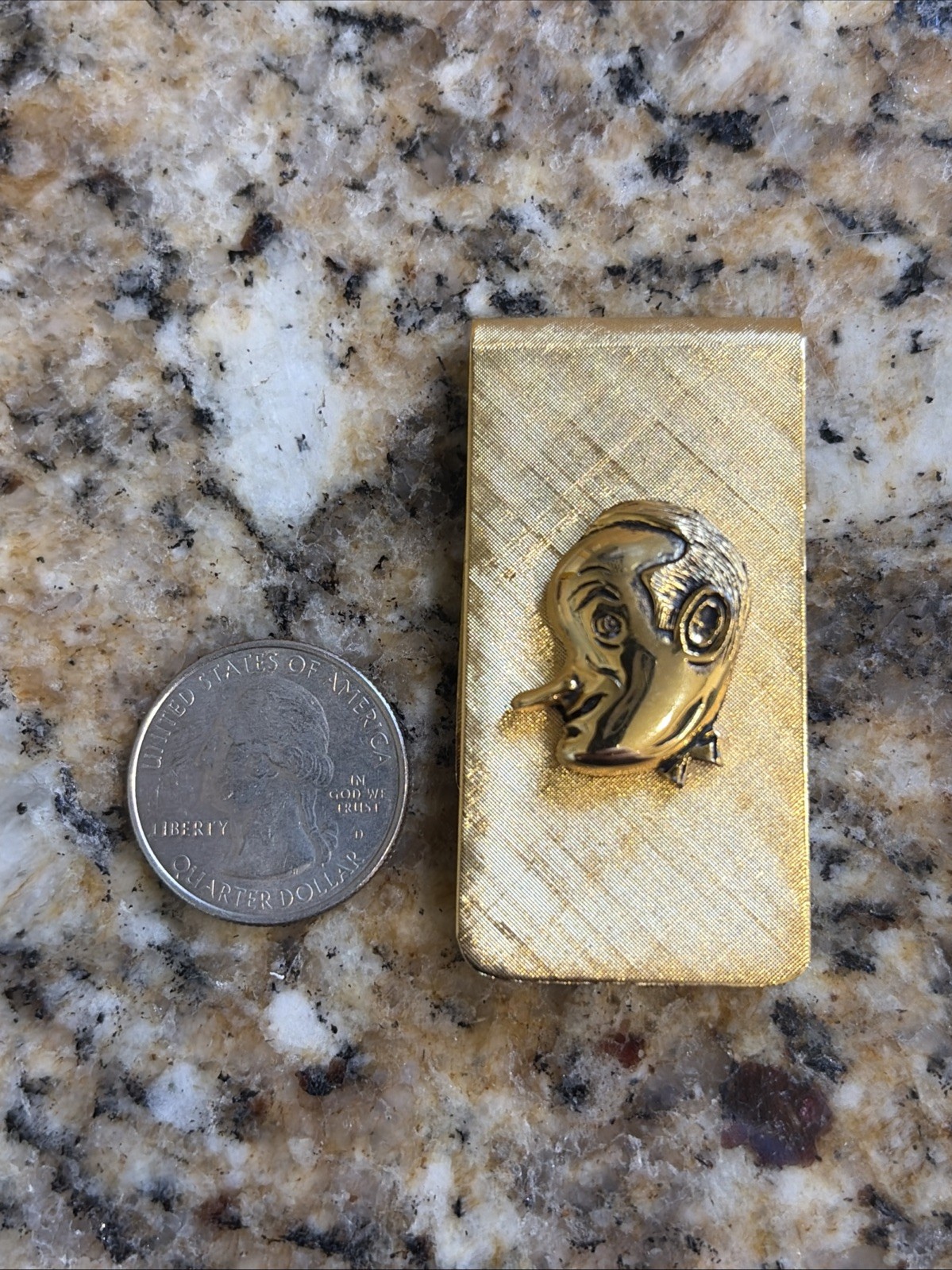 Vintage VTG Gold Plated Golf Bob Hope Memorabilia Collectible Money Clip