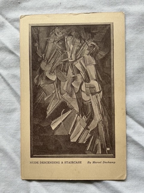Rare - MARCEL DUCHAMP -  1913 ARMORY SHOW Postcard, Nude Descending a Staircase