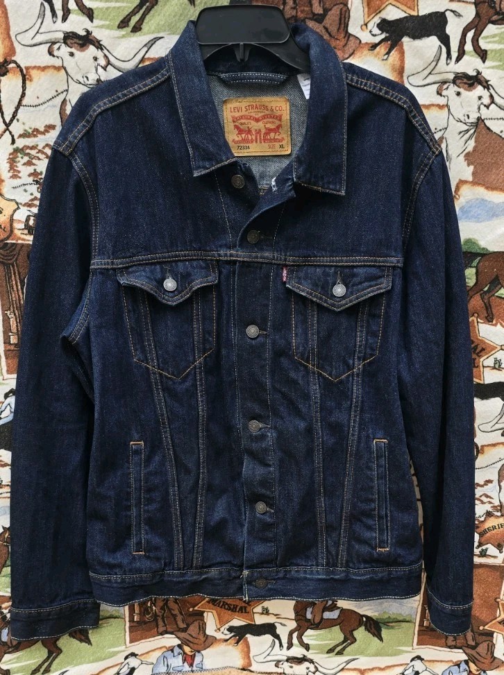 Levi's Men's Original Trucker Jacket Stretch Blue 72334 Sz XL