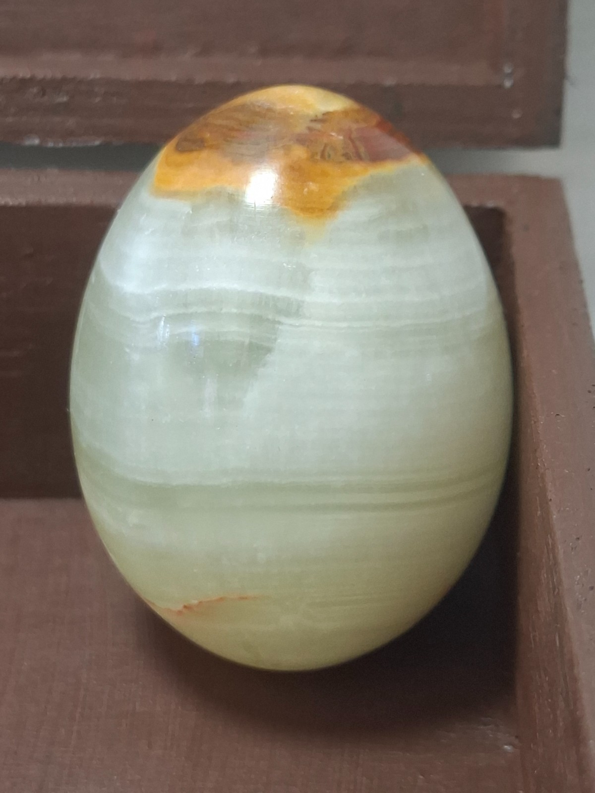 Green onyx Egg Hand Carved and Polished