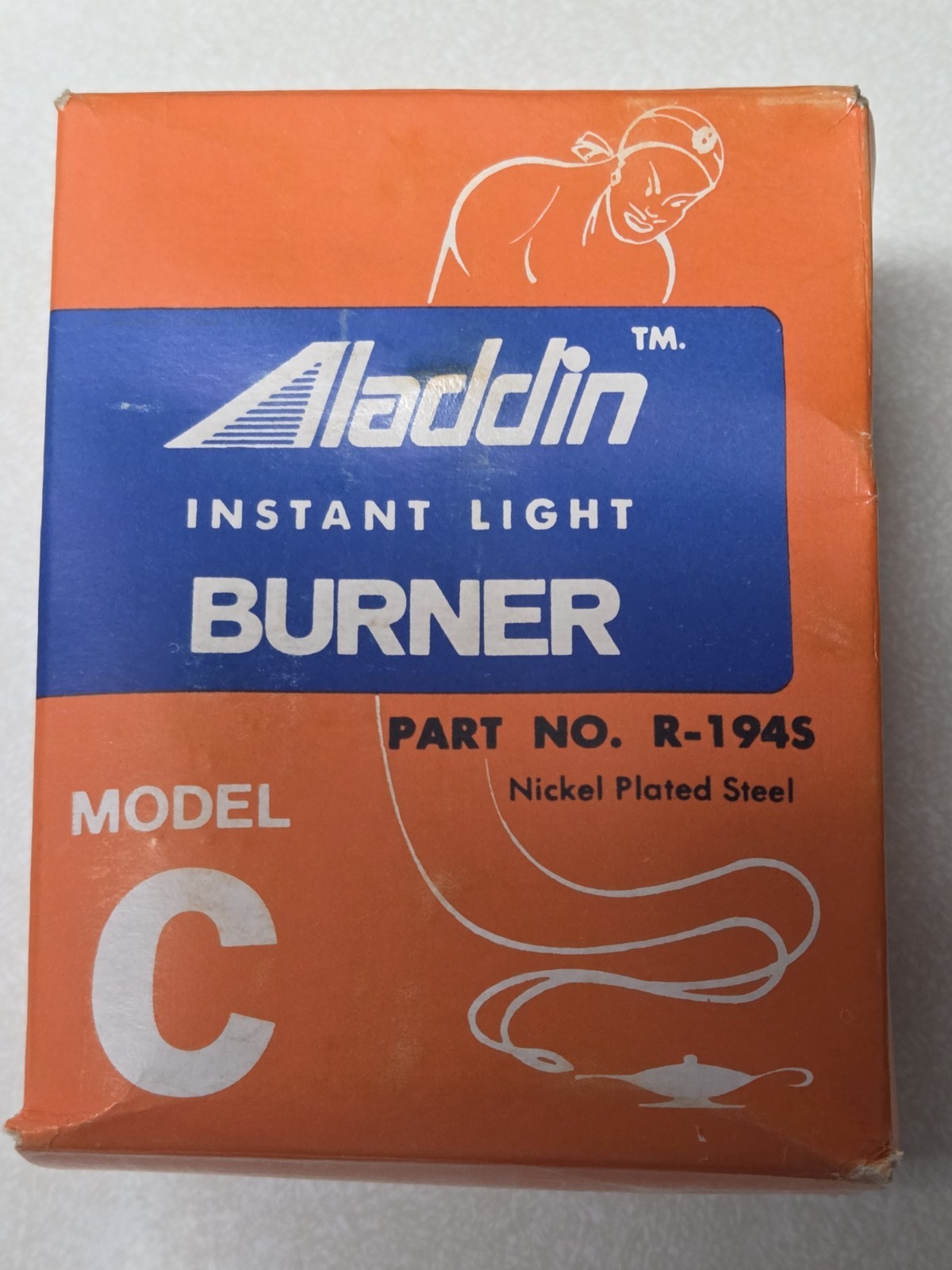 Vintage Aladdin Model 23 Instant Light Burner with Wick, NOS 