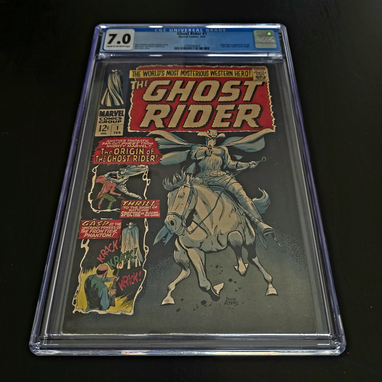 GHOST RIDER #1 (MARVEL, 1967), CGC 7.0, 1st APP. CARTER SLADE GHOST RIDER #1 (MARVEL, 1967), CGC 7.0, 1st APP. CARTER SLADE