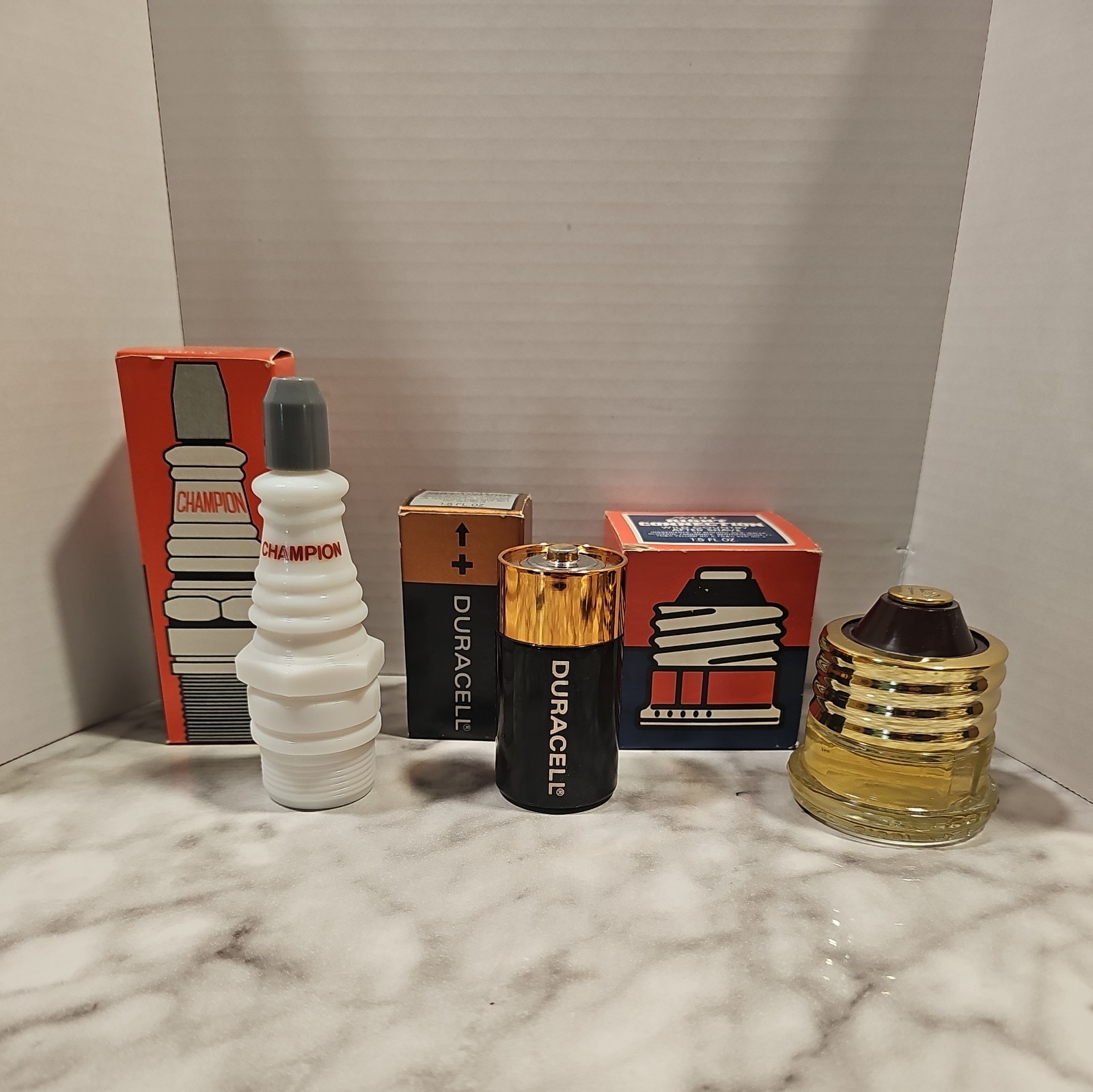 Vintage Avon Lot Duracell/Right Connection/Champion 1.5 oz Full NIB Vintage Avon Lot Duracell/Right Connection/Champion 1.5 oz Full NIB