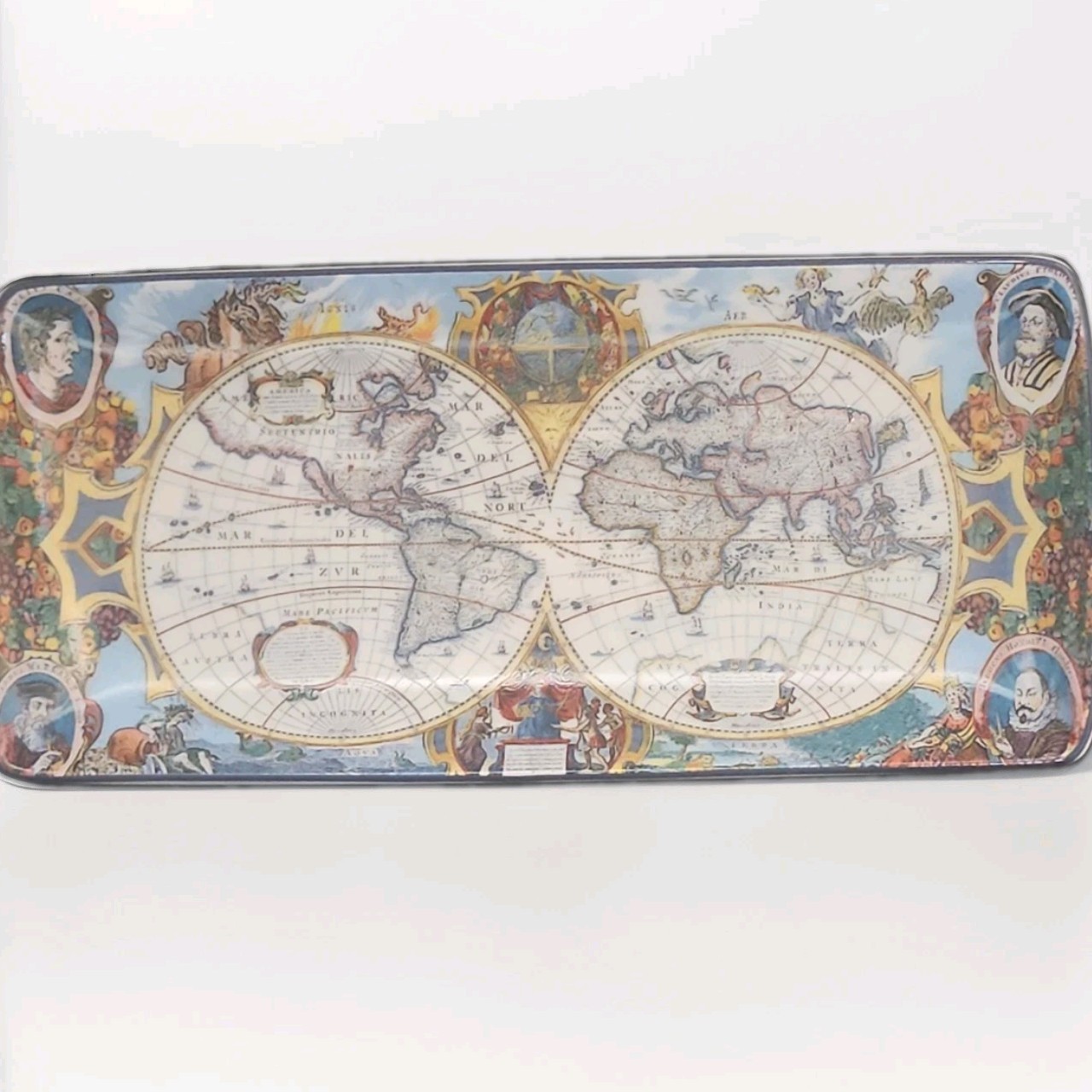 Nova Totius World Map 1630 Henricus Hondius,Jan Jansson Mottahedeh Vista Allegre