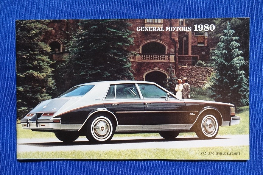 1980 GM General Motors Line-up of Automobiles Booklet - Cad Chev Buick Olds Pont