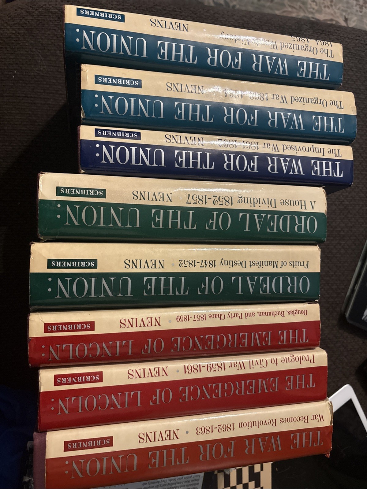 The War for the Union 8-Volume Set Hardcover-Ex-Libres-Allan Nevins-Good Cond.