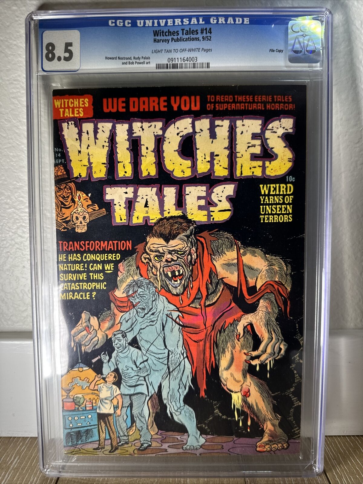 WITCHES TALES #14 (HARVEY 1952) CGC 8.5 RARE Pre code horror. FILE COPY PCH GOLD