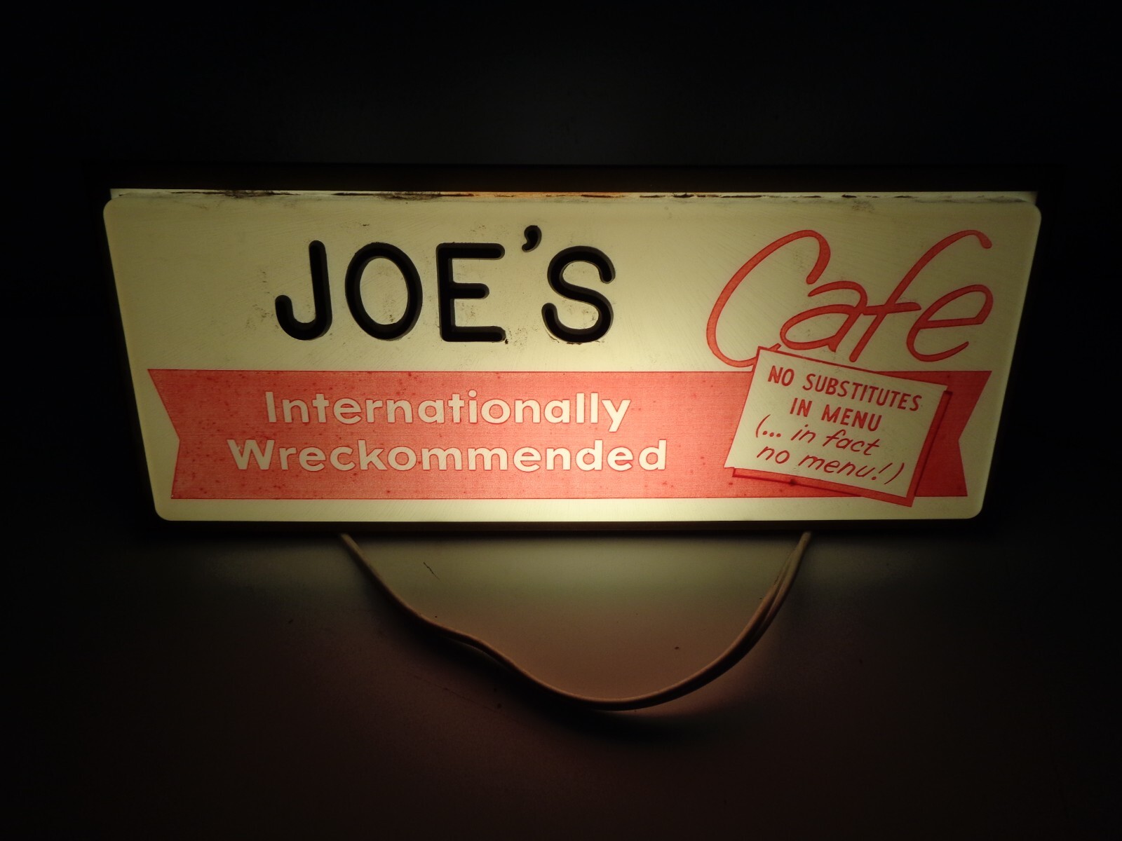 Vintage Joe\'s Cafe Electric Sign Gadgets by Becker