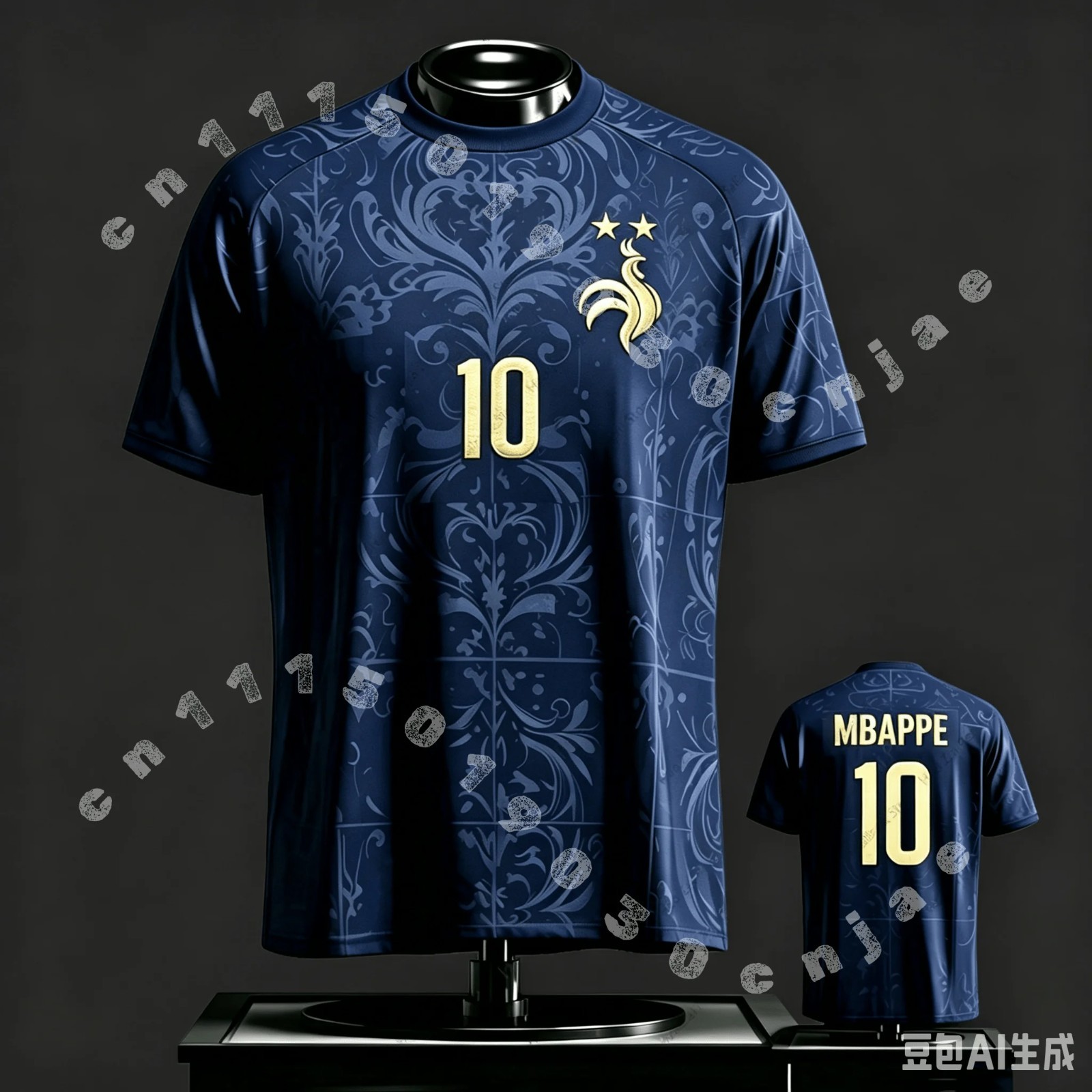 France Football Jersey T-Shirt Mbappe Olise Dembele Adult Youth Soccer Fan