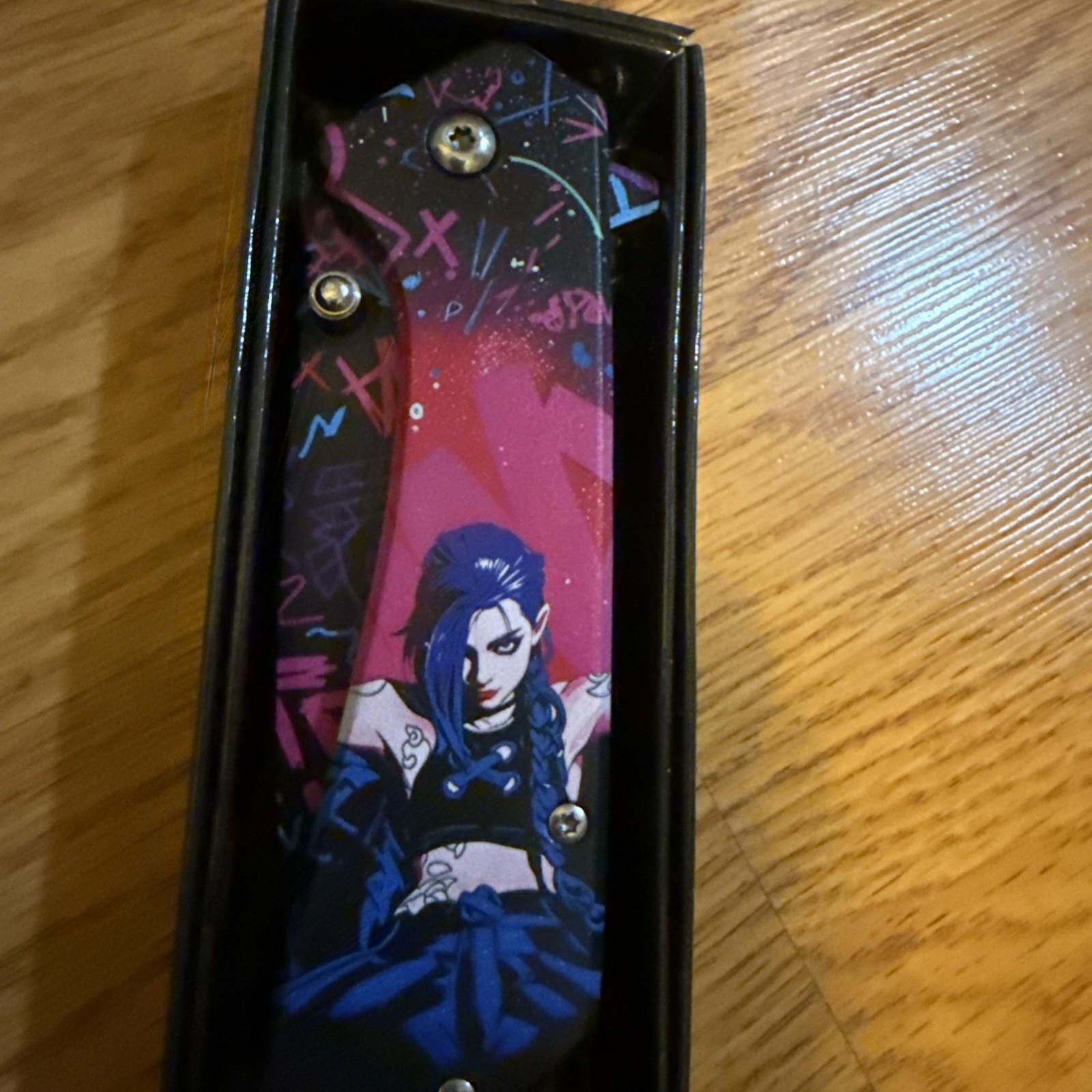Jinx arcane League Of Legends Spring Assisted Open Pocket  Knife 8”