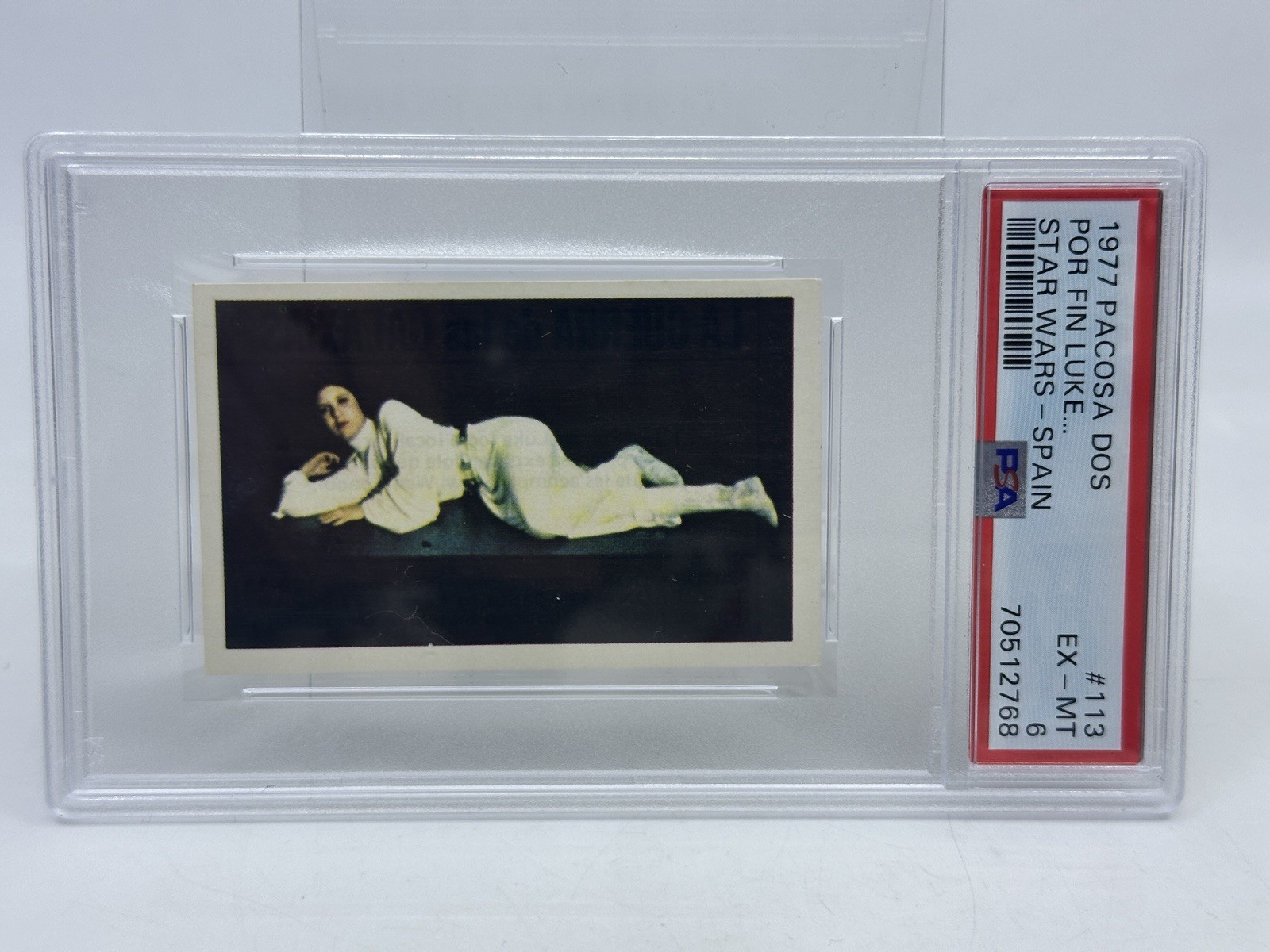 1977 Pacosa Guerra de las Galaxias Star Wars Princess Leia #113 PSA 6 Spain rare