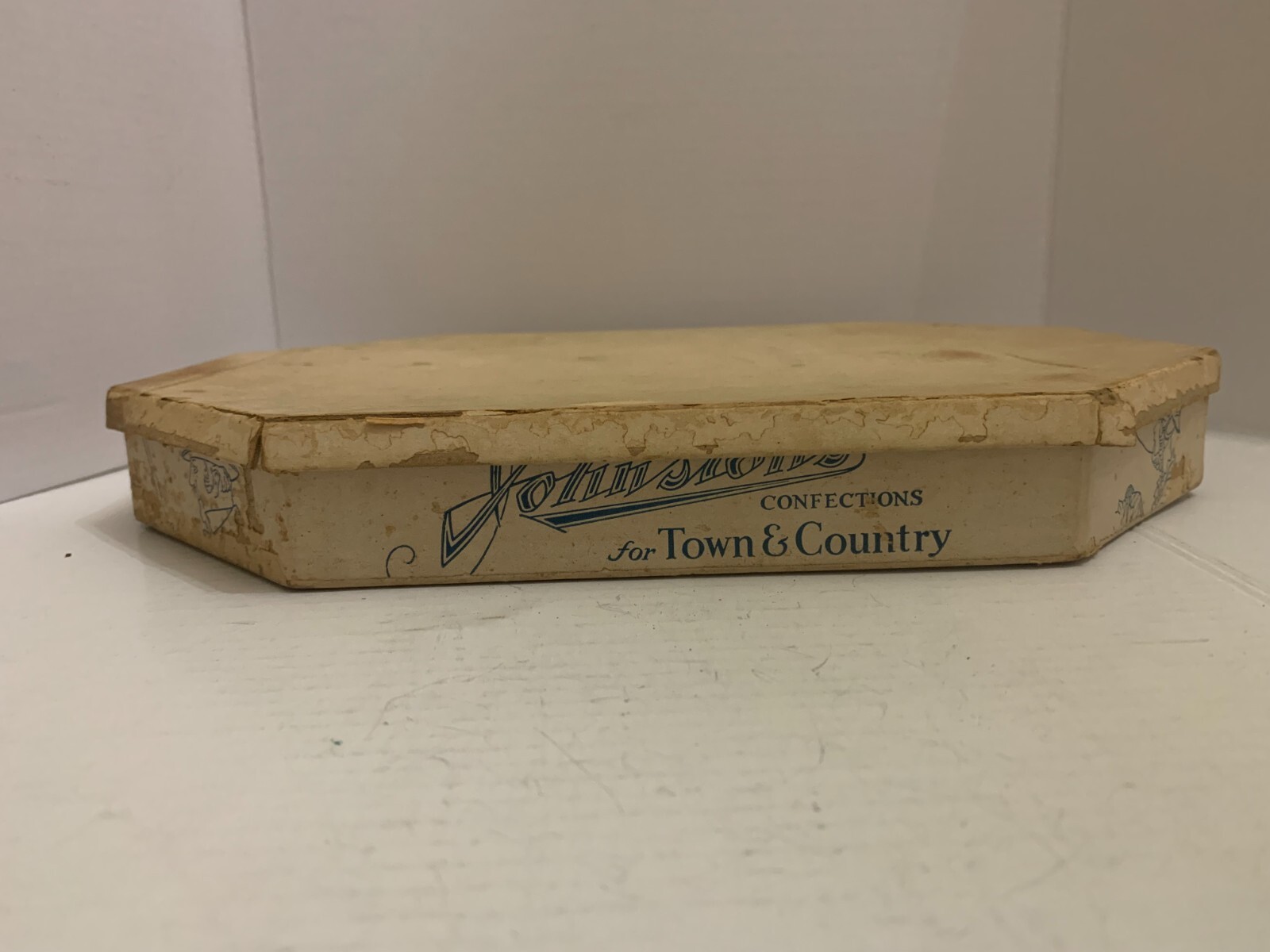 Vintage Johnson's Confections for Town & Country Cardboard Candy Box
