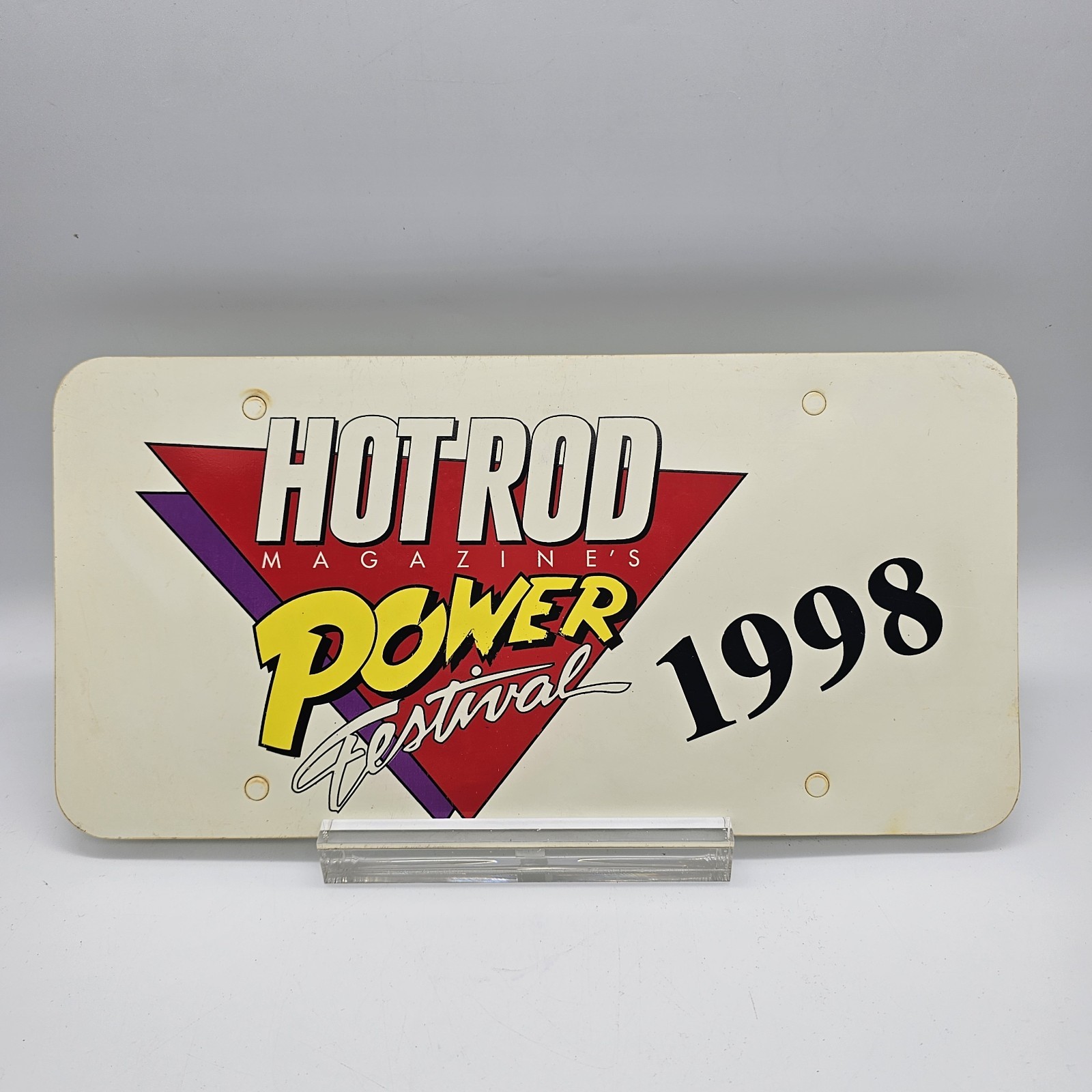 Vintage 1998 Hot Rod Magazine Power Festival Vanity License Plate Vintage 1998 Hot Rod Magazine Power Festival Vanity License Plate