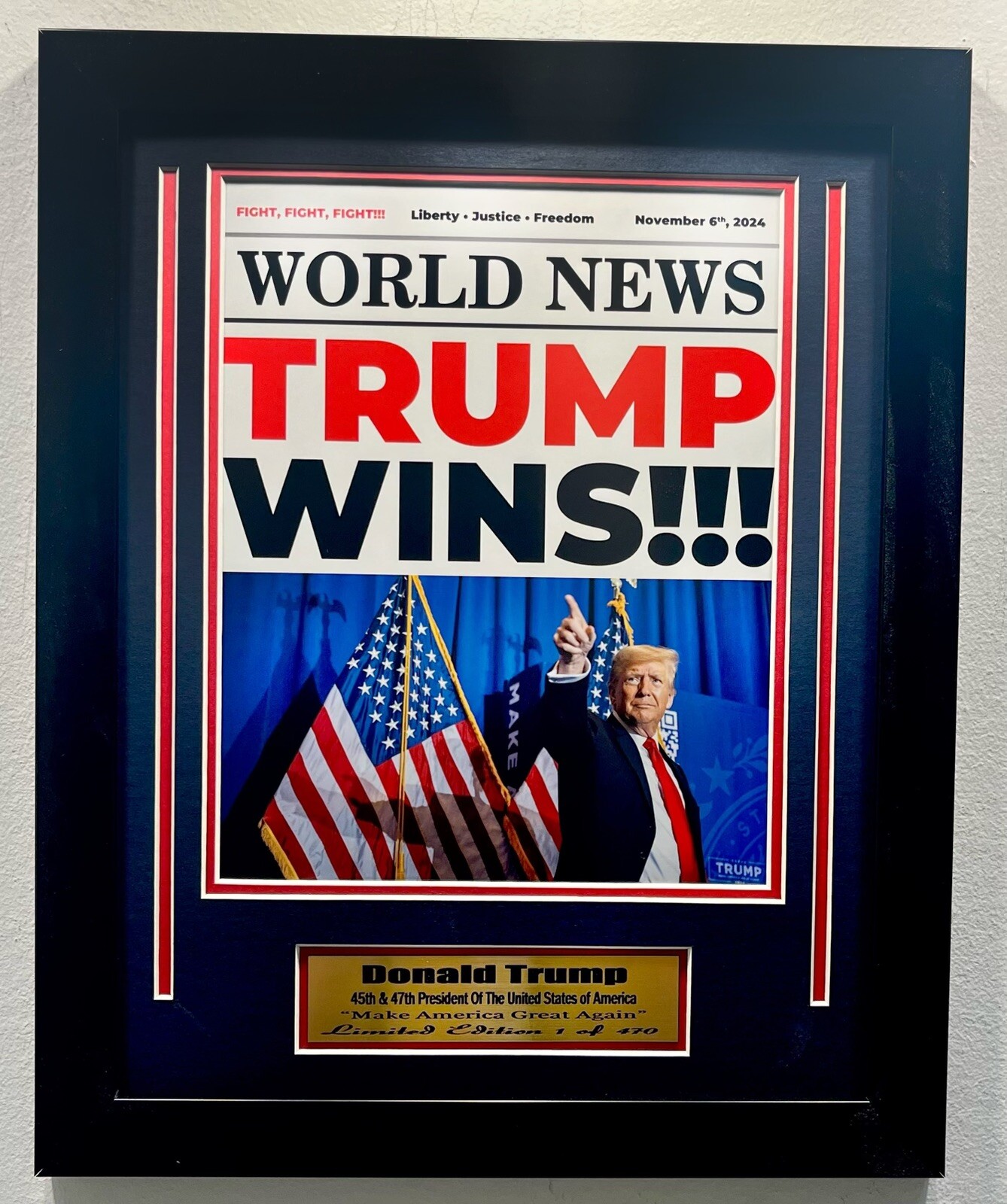 President Donald J. Trump Deluxe Limited Edtion Frame. Own A Piece Of History. President Donald J. Trump Deluxe Limited Edtion Frame. Own A Piece Of History.