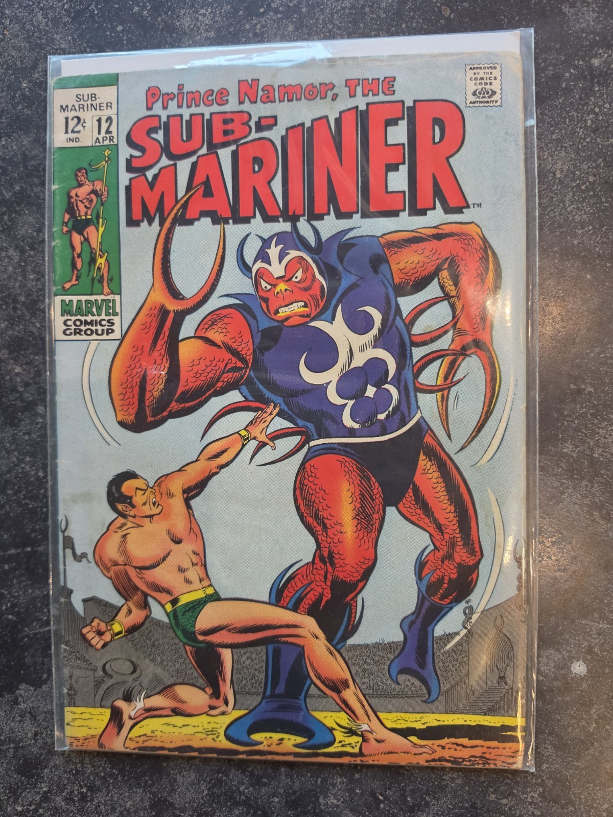 Sub-Mariner #12 Origin Of The Serpent Crown Silver Age Key Marvel Comics 1969 VG