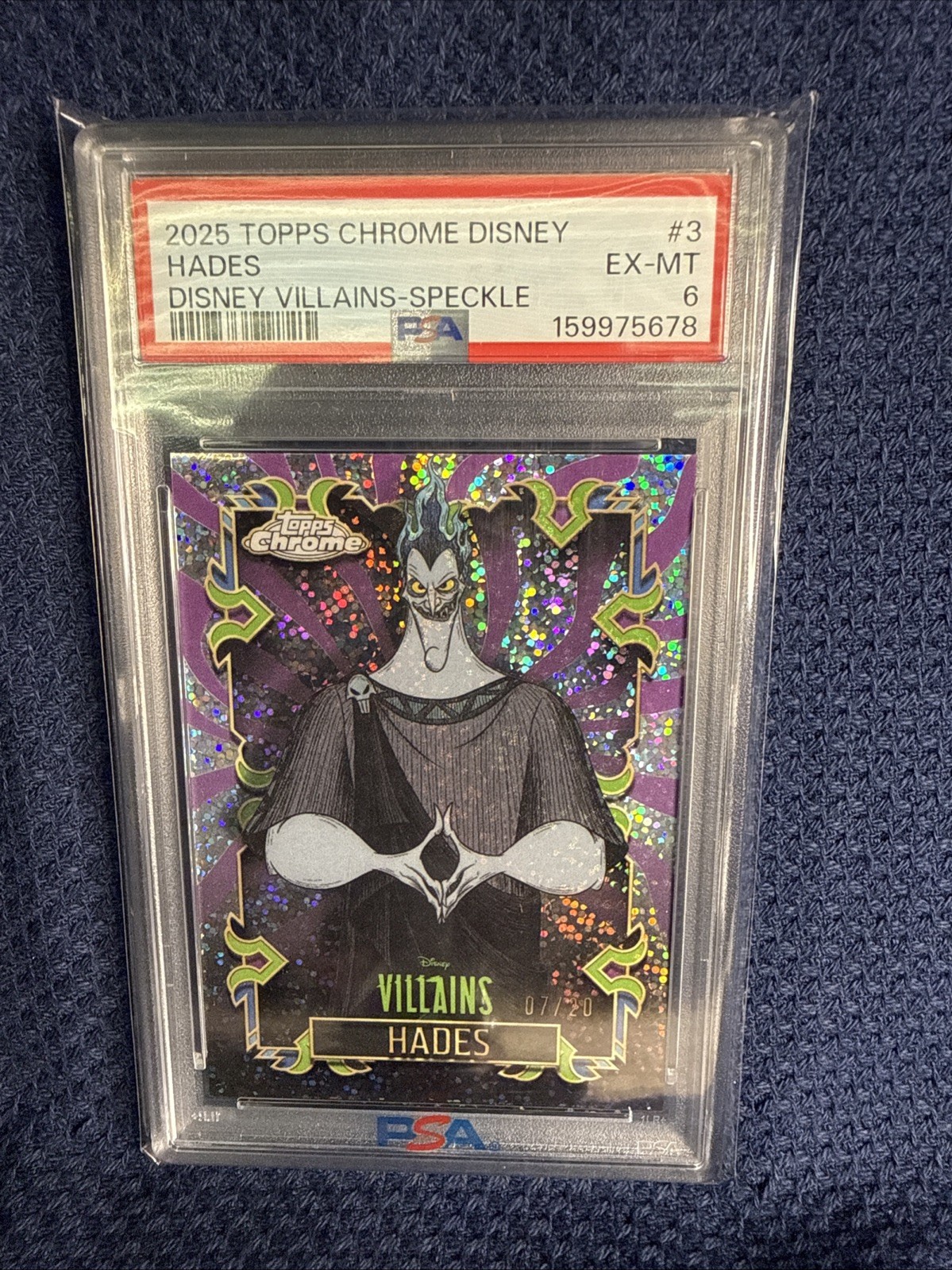 PSA 6 2025 Topps Chrome Disney Villains Hades Hercules #DV-3 07/20