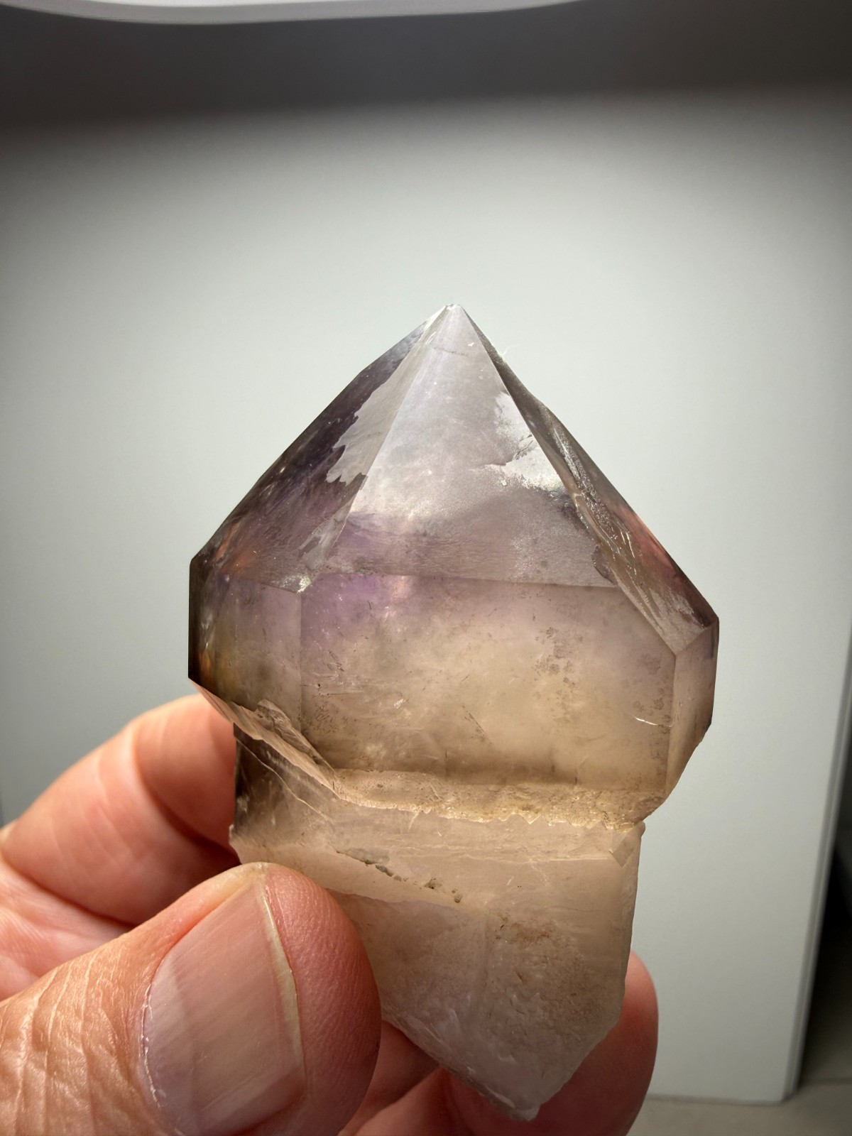 SUPER NICE Smoky Amethyst Scepter w/Hyalite- Hallelujah Junction Area, Nevada