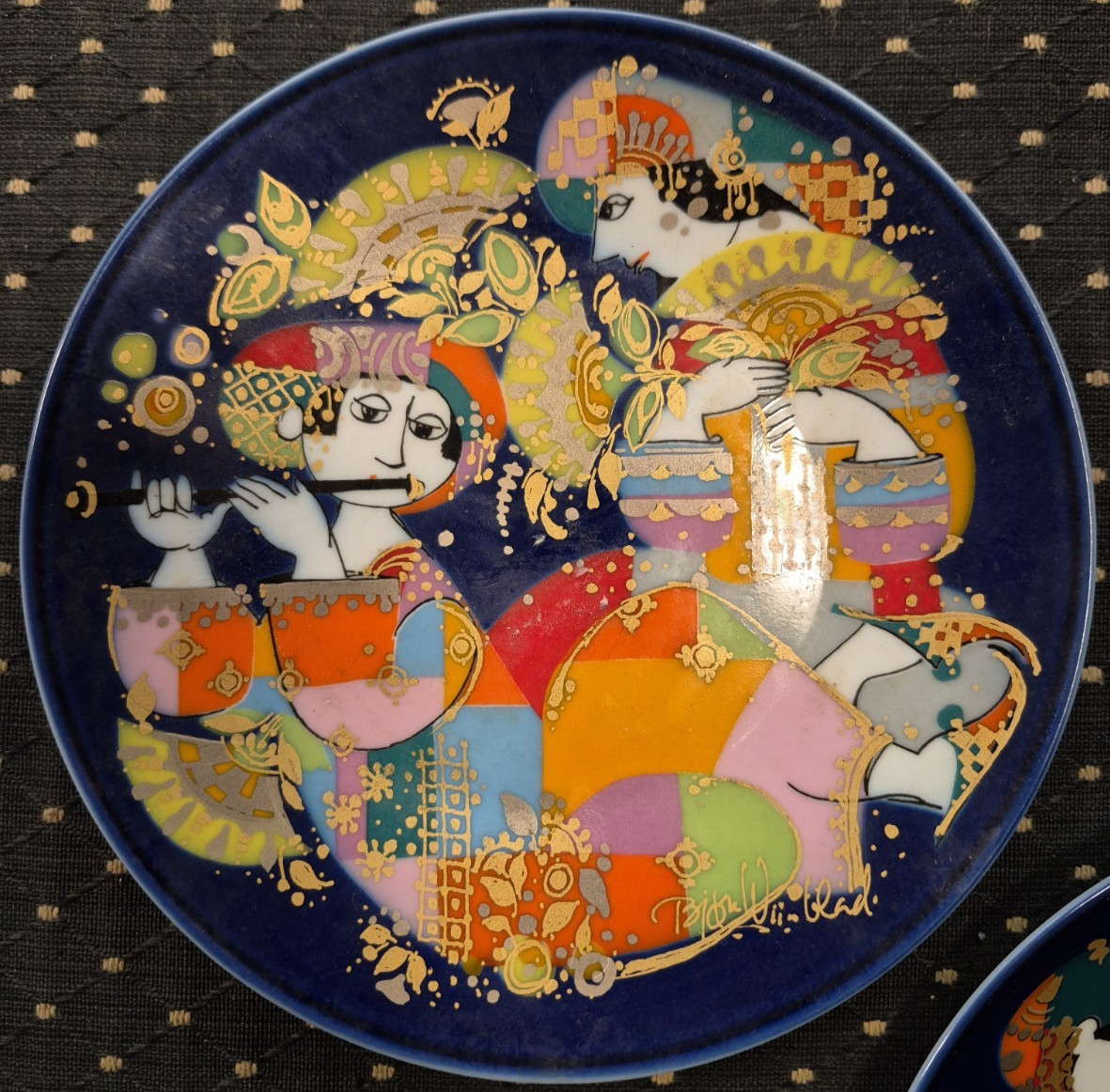 Vintage Bjorn Wiinblad Plate orientalische Nachtmusik Motif 1 Germany