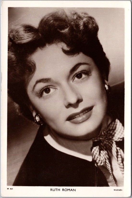 c1940s Actress RUTH ROMAN Real Photo RPPC Postcard / Movies Written on Back